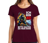 Camiseta para mujer con texto en alemán "Ich Bin 40 Bitte halten Sie Mein