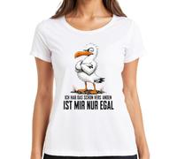 Camiseta para mujer con texto en alemán "Ich hab das Schon entenden ist Mir