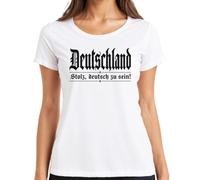 Camiseta para mujer con texto en alemán "Stolz deutsch zu Sein Statement