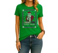 Camiseta para mujer con texto en inglés "I Want You to Buy Things", verde, 3XL