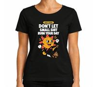 Camiseta para mujer con texto en inglés "Keep Going Sonnen" | Retro vintage, buen humor, optimismo, aliento, refranes, perseverancia, alegría de vivir, inspiración, esperanza