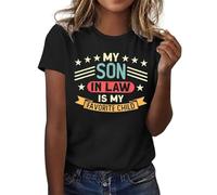 Camiseta para mujer con texto en inglés "Mi yerno es mi hijo favorito", Negro , XL