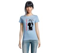 Camiseta para Mujer Ed Sheeran, Música Pop Rock, Manga Corta (FR/ES, Letras, M, Regular, Regular, Azul Glaciar)