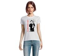 Camiseta para Mujer Ed Sheeran, Música Pop Rock, Manga Corta (FR/ES, Letras, S, Regular, Regular, Blanco)