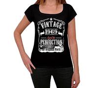 Camiseta para Mujer Envejecido A La Perfección Todas Las Piezas Originales 1969 - Aged To Perfection All Original Parts 1969 - Regalo Diseño Gráfico 55 Años Cumpleaños Aniversario Moda Año