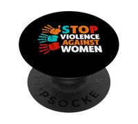 Camiseta para Mujer Stop Violence Against PopSockets PopGrip Adhesivo