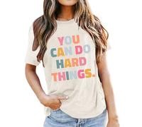 Camiseta para mujer, tiempo escolar, día del profesor, para mujer, informal, versátil, con impresión de letras, Blanco, S