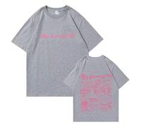 Camiseta para Mujer Y Hombre con Estampado De Singer Fans Album Gracie Merch A-brams De Manga Corta Y Cuello Redondo De Algodón Unisex-Grey||l