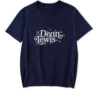 Camiseta para Mujer Y Hombre con Estampado del Cantante Dean Lewis Merch Álbum Gira Holgada Informal Retro Unisex Manga Corta Cuello Redondo Algodón-Blue||XX_l