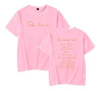 Camiseta para Mujer Y Hombre con Estampado del Cantante Dean Lewis Merchandising De Gira Holgada Informal Retro Unisex Manga Corta Cuello Redondo Algodón-Pink||XX_l