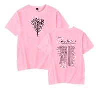 Camiseta para Mujer Y Hombre con Estampado del Cantante Dean Lewis Prenda Holgada Informal Retro Unisex De Manga Corta Y Cuello Redondo Confeccionada En Algodón-Pink||s