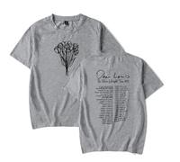 Camiseta para Mujer Y Hombre con Estampado del Cantante Dean Lewis Prenda Holgada Informal Retro Unisex De Manga Corta Y Cuello Redondo Confeccionada En Algodón-Grey||XX_l