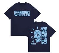 Camiseta para Mujer Y Hombre con Estampado Singer J-ay Merch Wheeler Album Tour Holgada Informal Manga Corta Cuello Redondo Algodón Unisex-Blue||m