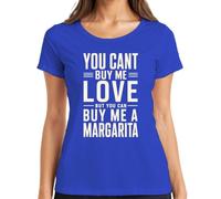 Camiseta para mujer You Cant Buy Me Love But You Can Buy Me A, azul, XL