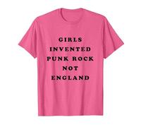 Camiseta para niñas Inventado Punk Rock Not England Camiseta, Hombre, Rosa Jaspeado, M