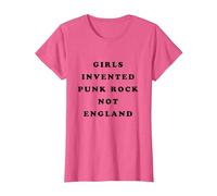 Camiseta para niñas Inventado Punk Rock Not England Camiseta, Mujer, Rosa Jaspeado, M