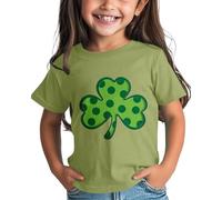 Camiseta para niñas y niños del día del san día, camiseta gráfica, ajuste cómodo para el uso diario Green Ages 1 15 Baby Blusa Niñas 56, AG., 3-4 años