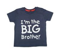 Camiseta para niño con texto en inglés "I'm the Big Brother", azul marino azul azul marino