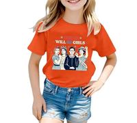 Camiseta para Niños 2026 Girls Will Be Girls Camiseta Impreso Manga Corta Cuello Redondo (1J 13J) Algodón Manga Corta Ropa Negra, naranja, 1-2 años