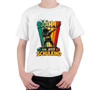 Camiseta para niños con texto en alemán "Bäähm Ich Bin jetzt ein Schulkind 2026", Blanco, 104