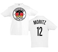 Camiseta para niños personalizable con el nombre y número de la espalda a elegir, diseño de Eurocopa Mundial