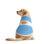Camiseta para perro con estampado de bandera argentina, camiseta casual de verano para mascotas, ropa ligera para perros medianos y grandes