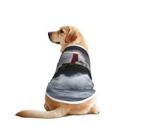 Camiseta para perro con estampado de faro en tormenta, suave, transpirable, ligera, elástica, para perros medianos