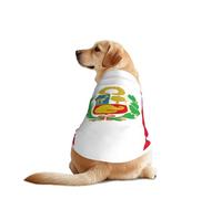Camiseta para perro con estampado de la bandera de Perú, suave, transpirable, ligera, elástica, para perros medianos