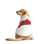 Camiseta para perro con estampado de mapa de la bandera de Marruecos para mascotas, chaleco suave y transpirable, ligero, elástico, para perros medianos