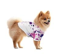 Camiseta para perro con estampado de parches multicolores, camisas para perros pequeños, ropa para mascotas para perros y gatos, perfecta para verano, Pascua, 4 de julio
