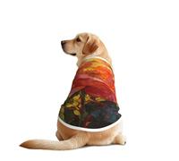 Camiseta para perro con estampado de rosas del bosque iluminado por el sol, camiseta casual de verano para mascotas, ropa ligera para perros medianos y grandes