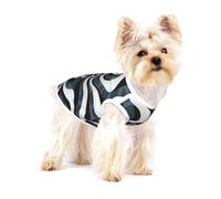 Camiseta para perro con forma de ondulación, color blanco, de primera calidad, suave 100 % algodón, perfecta para perros pequeños a medianos, camisas elegantes y cómodas para perros, talla L