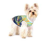 Camiseta para perro de arte abstracto de líquido líquido, ropa suave 100% algodón para perros, perfecta para perros pequeños a medianos, camisas elegantes y cómodas para perros, talla S