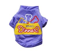 Camiseta para perro, ropa estampada colorida para mascotas, ropa suave y transpirable para cachorros, camisetas gráficas para perros "Diner", varios colores disponibles para perros pequeños