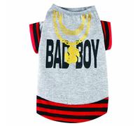 Camiseta para perros "Bad Boy" de DoggyDolly, gris