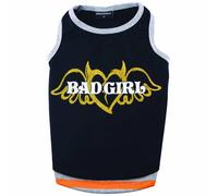 Camiseta para perros "Bad Girl" de DoggyDolly, negra