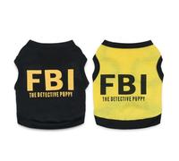 Camiseta para perros - Camiseta para perro con patrón, camisa de algodón para perro, trajes para mascotas masculinas, chaleco de seguridad para gatos, color negro, talla S a L