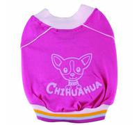 Camiseta para perros con Chihuahua en la espalda de DoggyDolly, fucsia