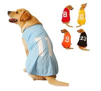 Camiseta para Perros con Número Estampado Chaleco Básico de Verano Camiseta Transpirable para Cachorros Camiseta sin Mangas Tipo Tank Top Ropa para Perros Grandes Medianos y Pequeños (X-Large, Azul)
