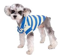 Camiseta para perros - Cotton, a rayas Breathable Dog T-Shirt Summer Outfit Comfortable | Soft, camiseta para mascotas para pequeños, medianos, grandes perros y gatos, ropa de verano, sudadera para