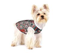 Camiseta para perros de alta calidad con patrones aztecas, ropa suave 100% algodón para perros, perfecta para perros pequeños a medianos, camisas elegantes y cómodas para perros, talla L