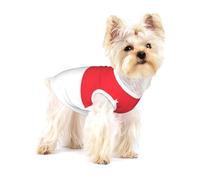 Camiseta para perros de primera calidad con la bandera de Singapur, ropa suave 100% algodón para perros, perfecta para perros pequeños a medianos, camisas elegantes y cómodas para perros, talla L