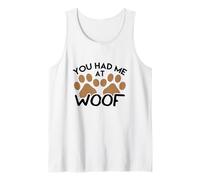 Camiseta para Perros para Amantes de los Perros You Had Me at Woof Camiseta sin Mangas