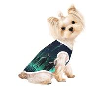 Camiseta para perros pequeños con diseño de ciervos en las calles de la ciudad, suave y transpirable, para perros, gatos, niños y niñas, adecuada para mascotas pequeñas