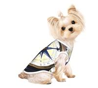 Camiseta para perros pequeños con estampado de brújula náutica, para perros pequeños, transpirables, para cachorros, gatitos, perros y gatos