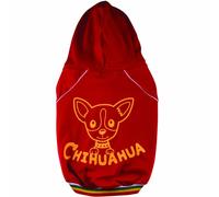 Camiseta para perros roja con capucha "Chihuahua" de DoggyDolly