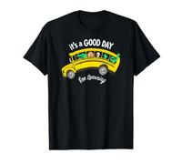 Camiseta para Profesor de autobús Escolar Good-Day For Learning Camiseta gráfica económica