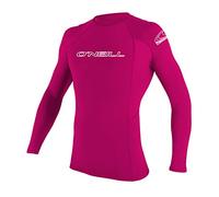 Camiseta Para Surf Infantil, Manga Larga, Cuello Redondo, Rosa/Rojo Sandía, Talla:16