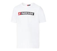 Camiseta Parkside para hombre | Camiseta oficial de Lidl Tool Brand Parkside | Camisa ajustada de cuello redondo | Luce y siéntete como Arnold Schwarzenegger, blanco, M