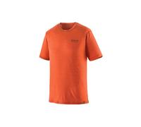 Camiseta Patagonia M's Cap Cool Merino Blend Graphic Shirt (Heritage Header: Coal Orange) Hombre